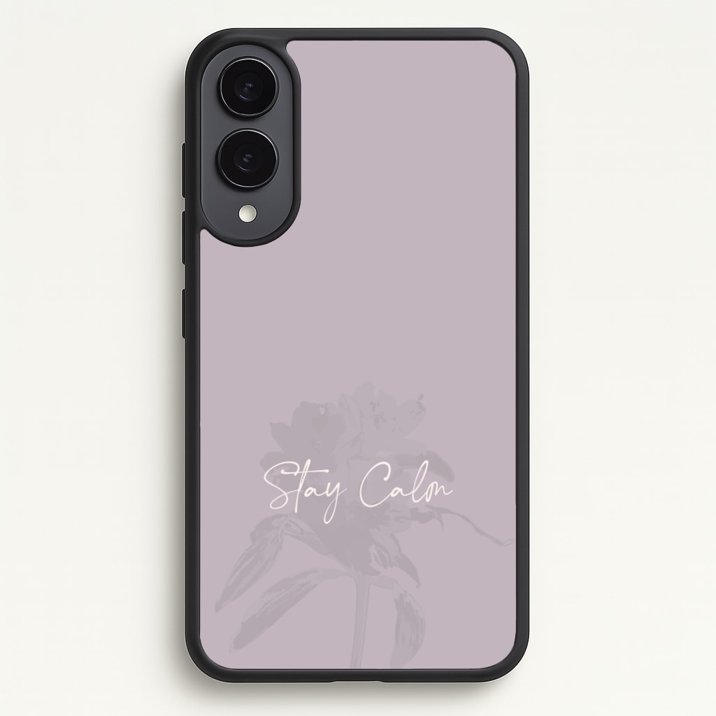 Mauve Stay Calm - Clean Girl Aesthetic Phone Case for Galaxy S25 Edge