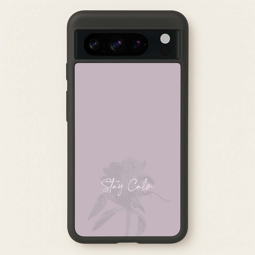 Mauve Stay Calm - Clean Girl Aesthetic Phone Case for Google Pixel 8 Pro