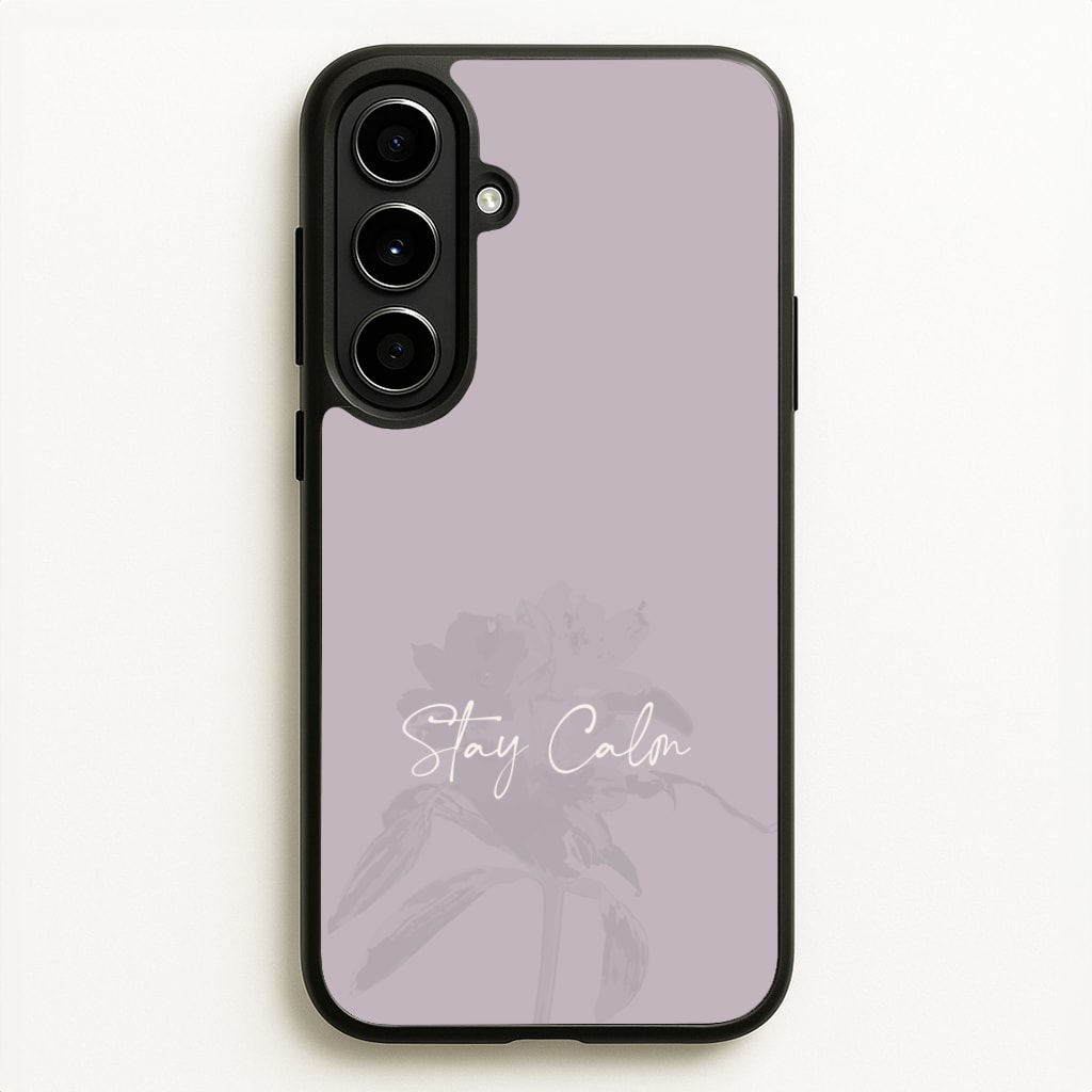Mauve Stay Calm - Clean Girl Aesthetic Phone Case for Galaxy A56
