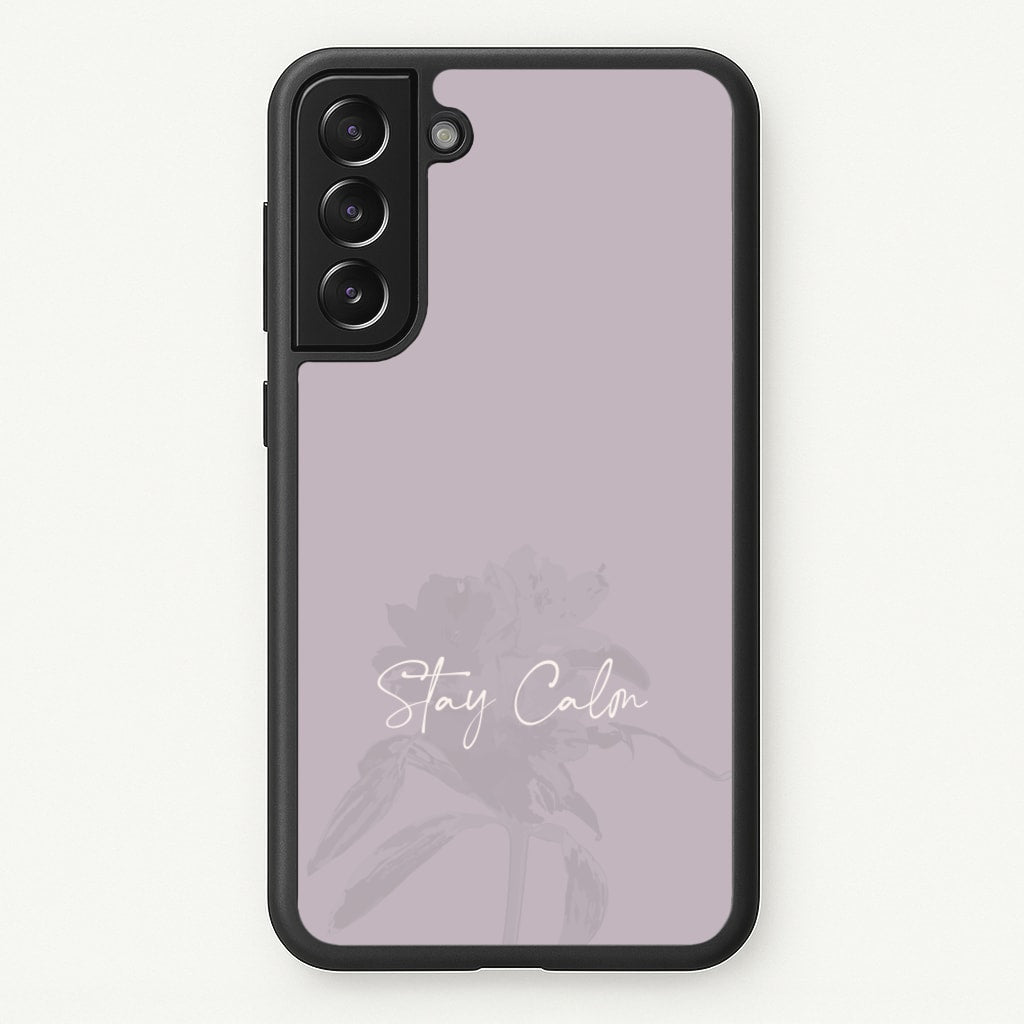 Mauve Stay Calm - Clean Girl Aesthetic Phone Case for Galaxy S21 Plus