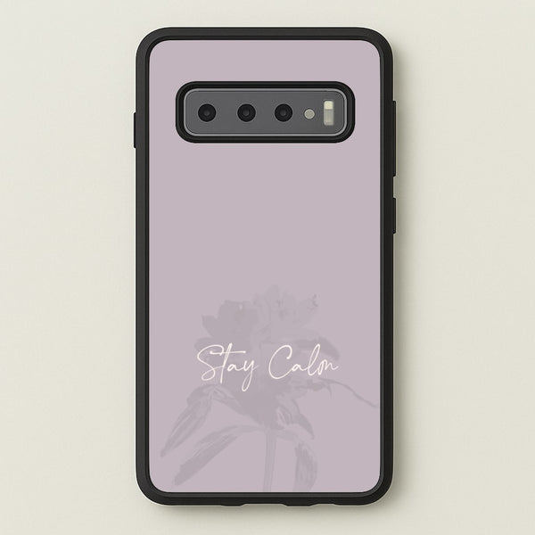 Mauve Stay Calm - Clean Girl Aesthetic Phone Case for Galaxy S10 Plus