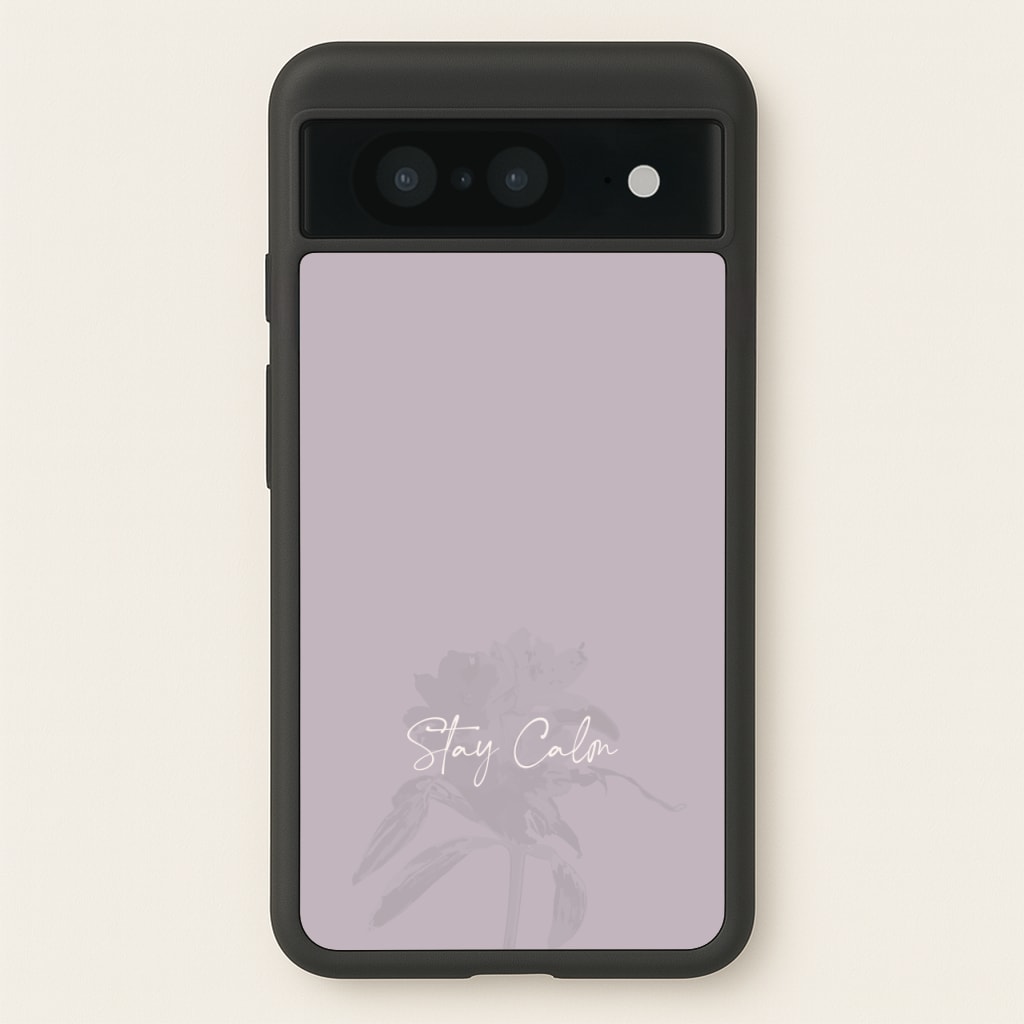 Mauve Stay Calm - Clean Girl Aesthetic Phone Case for Google Pixel 8