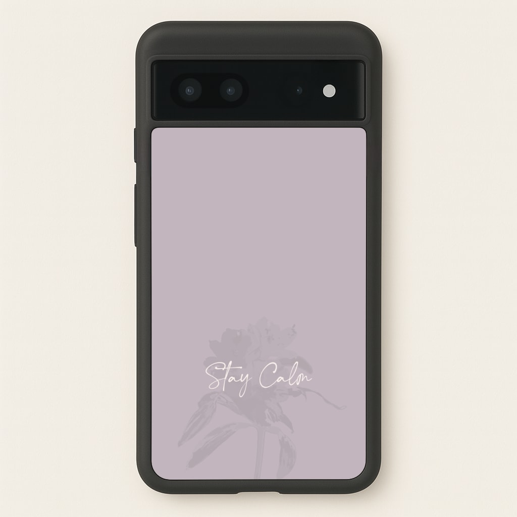Mauve Stay Calm - Clean Girl Aesthetic Phone Case for Google Pixel 7