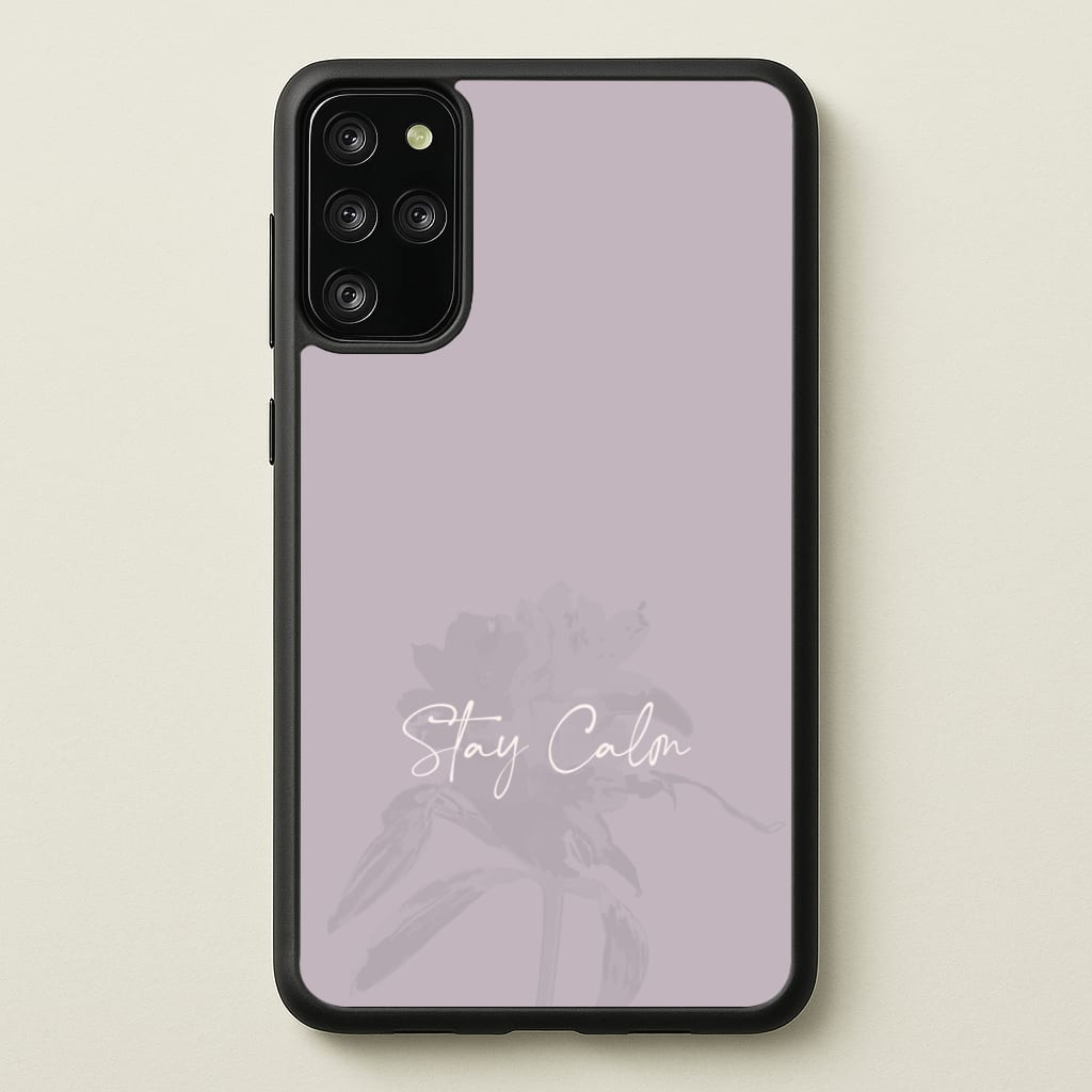 Mauve Stay Calm - Clean Girl Aesthetic Phone Case for Galaxy S20 Plus
