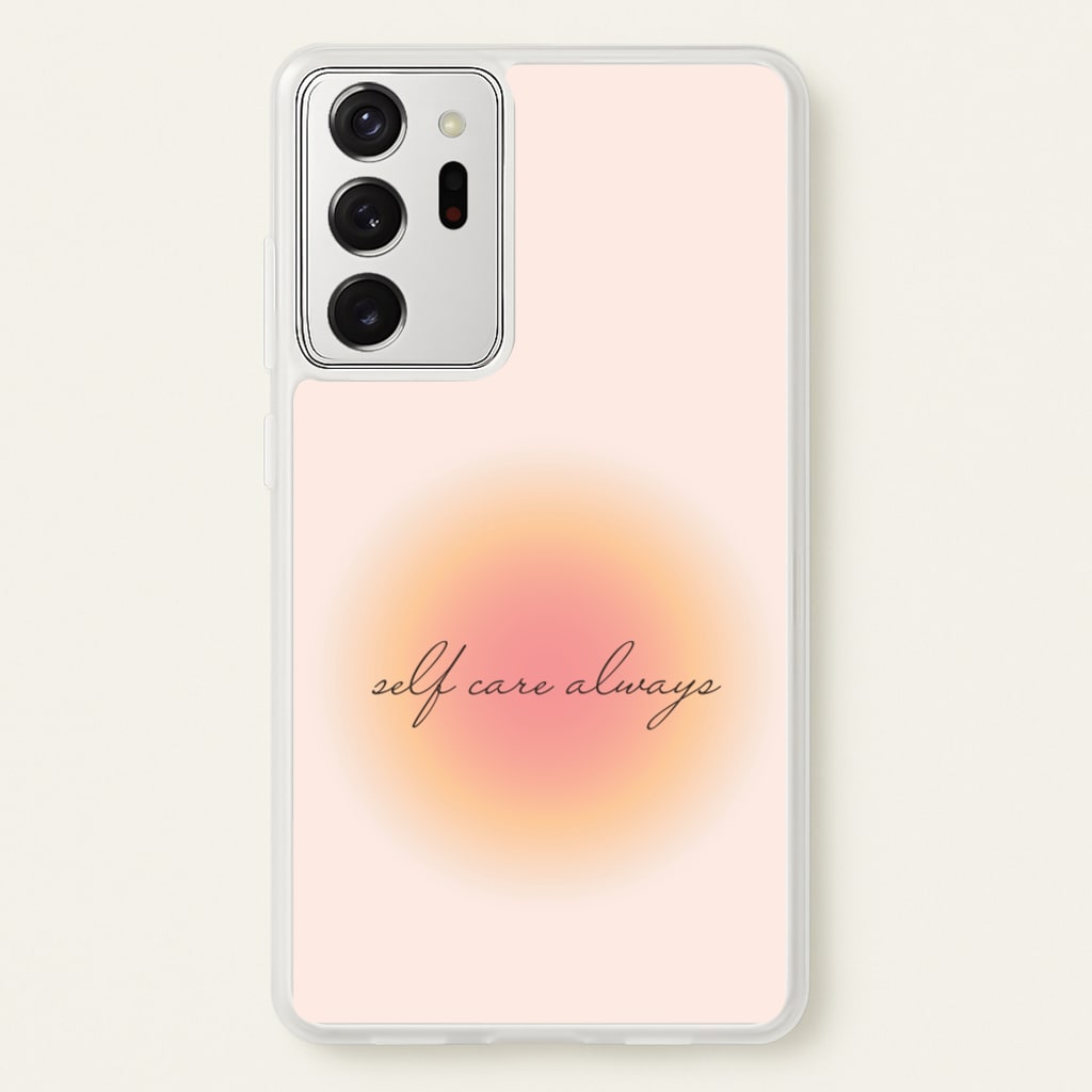 Self Care Always - Clean Girl Aesthetic Phone Case for Galaxy Note 20 Ultra