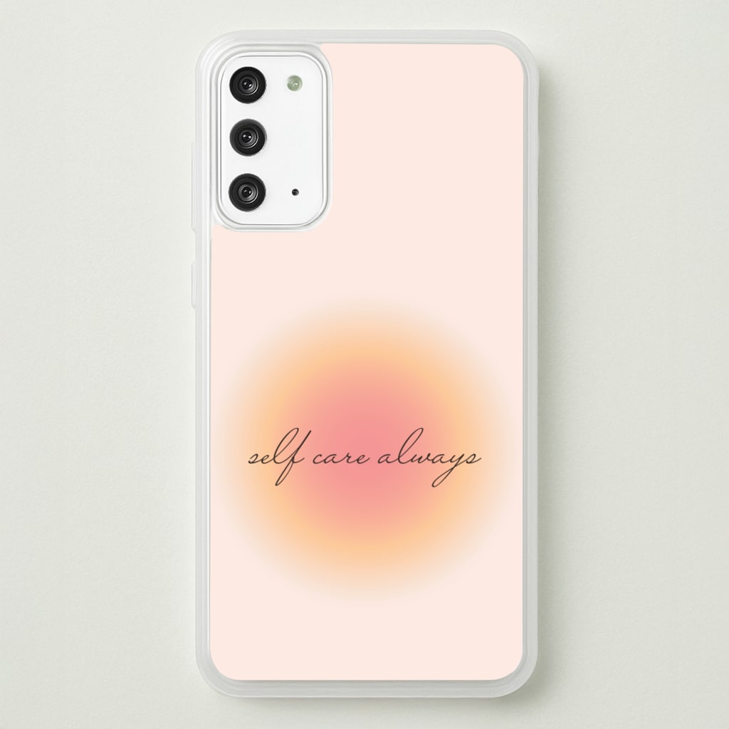 Self Care Always - Clean Girl Aesthetic Phone Case for Galaxy Note 20