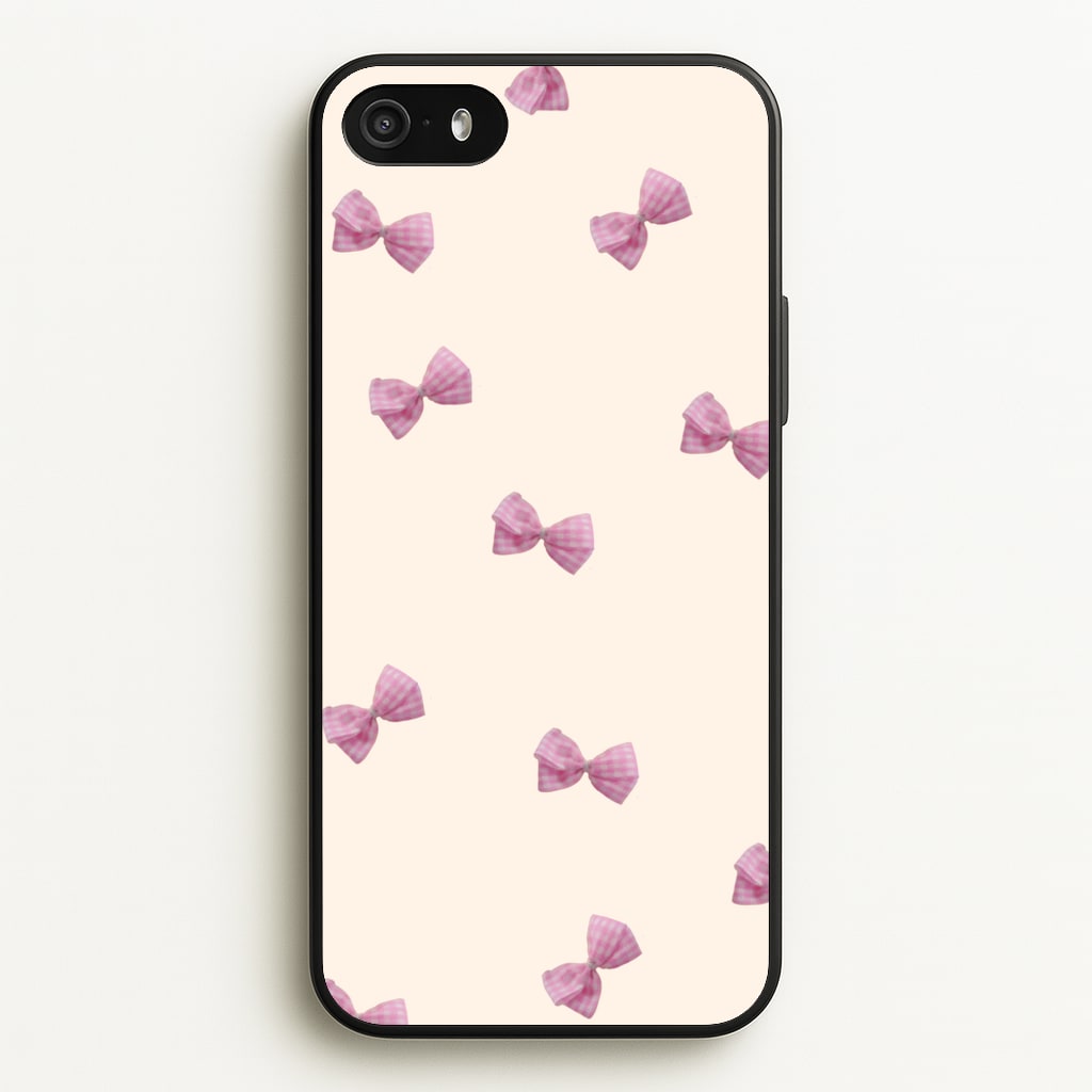 Pink Coquette Bows - Clean Girl Aesthetic Phone Case for iPhone 5 / 5s / SE 2016