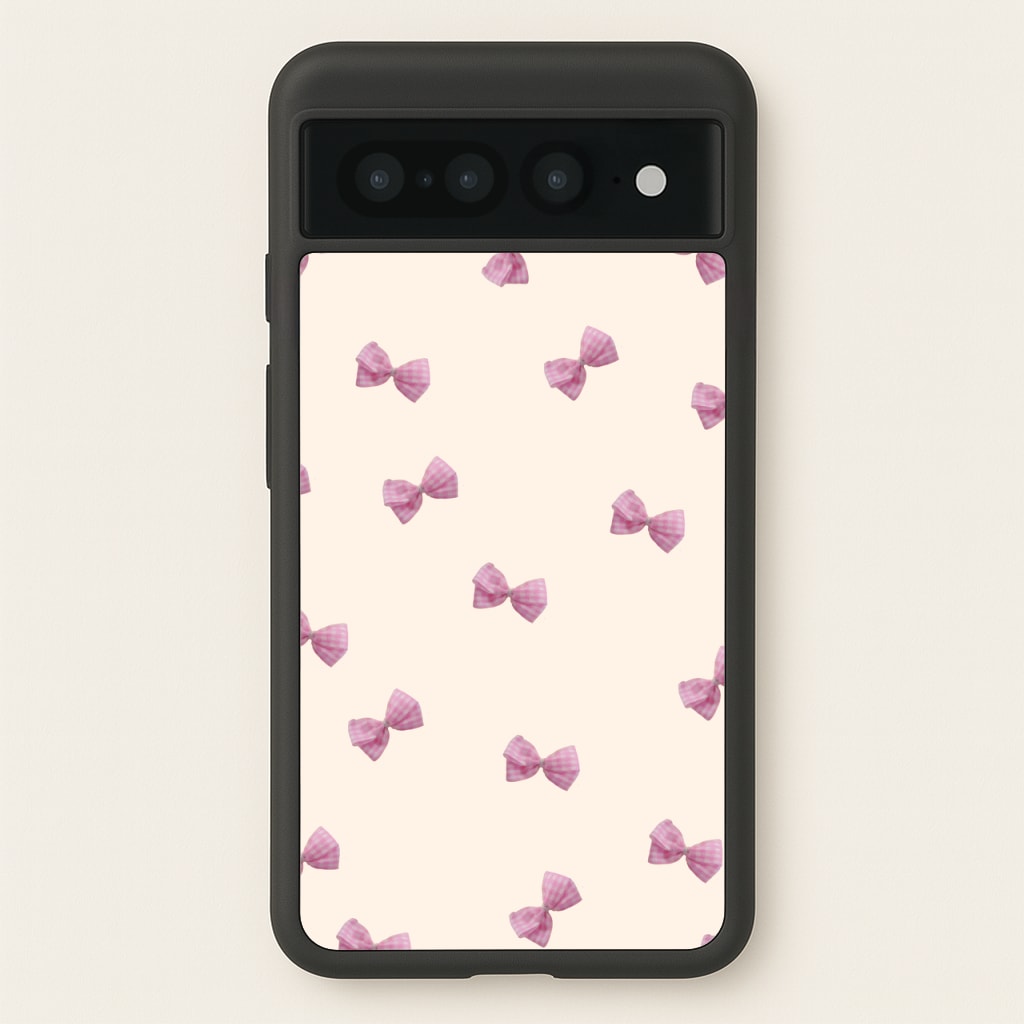 Pink Coquette Bows - Clean Girl Aesthetic Phone Case for Google Pixel 7 Pro