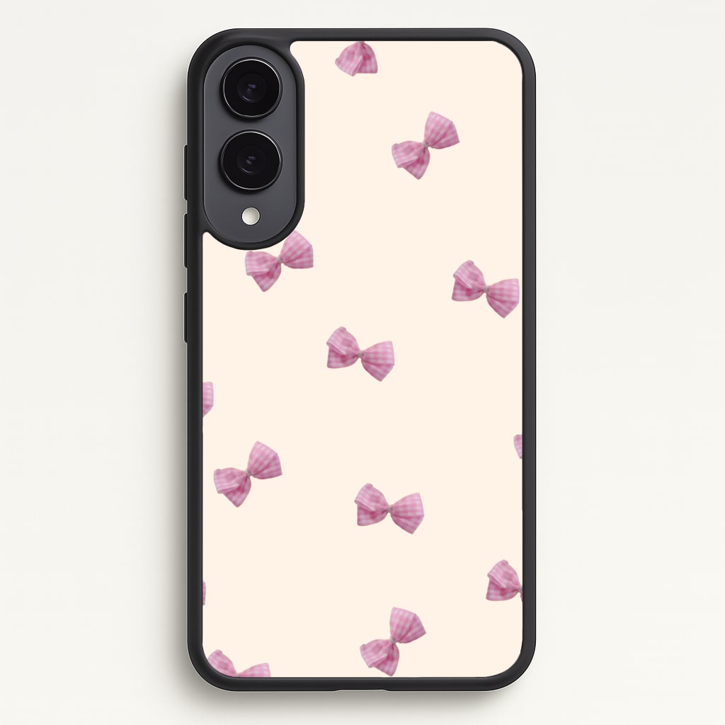 Pink Coquette Bows - Clean Girl Aesthetic Phone Case for Galaxy S25 Edge