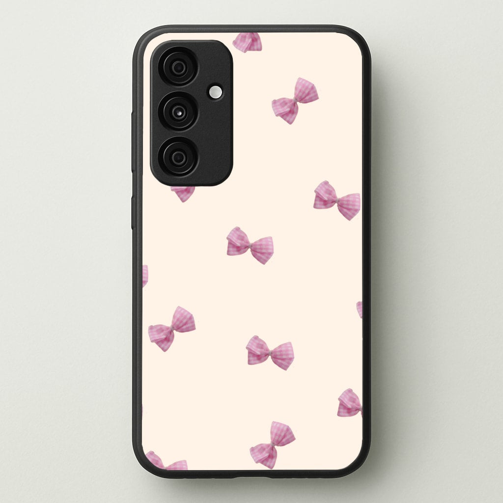 Pink Coquette Bows - Clean Girl Aesthetic Phone Case for Galaxy A55