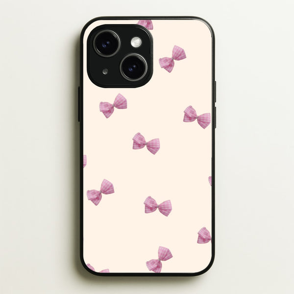 Pink Coquette Bows - Clean Girl Aesthetic Phone Case for iPhone 15 Plus