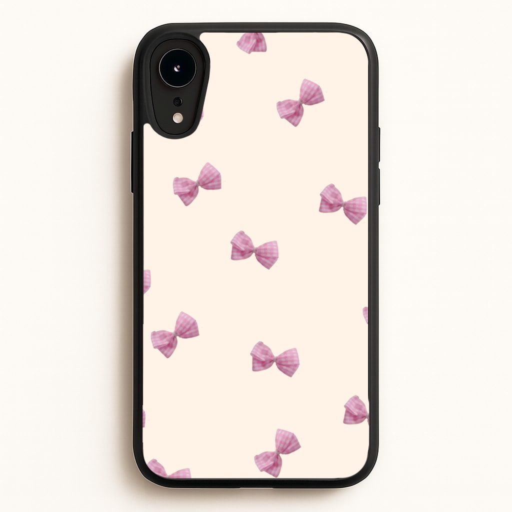 Pink Coquette Bows - Clean Girl Aesthetic Phone Case for iPhone XR