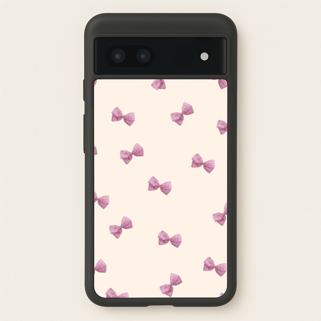Pink Coquette Bows - Clean Girl Aesthetic Phone Case for Google Pixel 7a