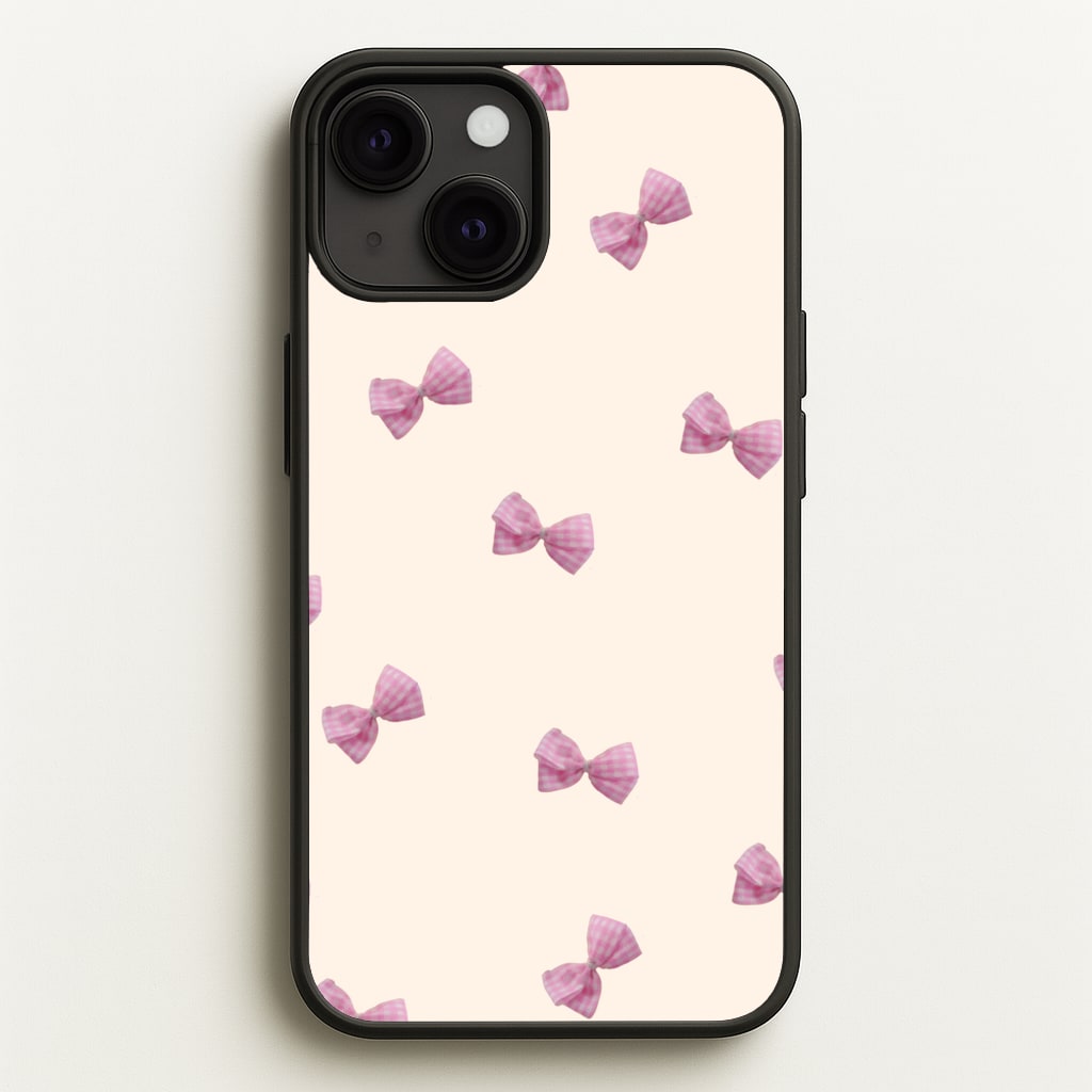 Pink Coquette Bows - Clean Girl Aesthetic Phone Case for iPhone 13