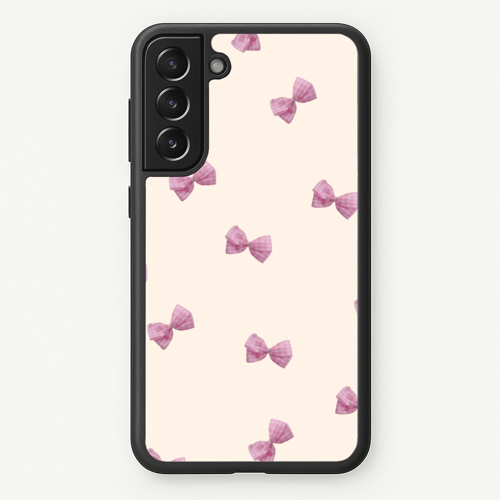 Pink Coquette Bows - Clean Girl Aesthetic Phone Case for Galaxy S22 Plus