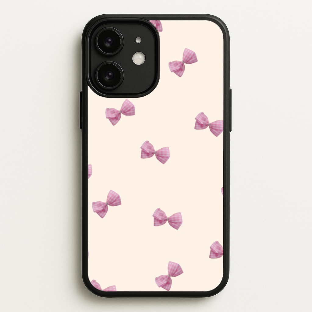Pink Coquette Bows - Clean Girl Aesthetic Phone Case for iPhone 11