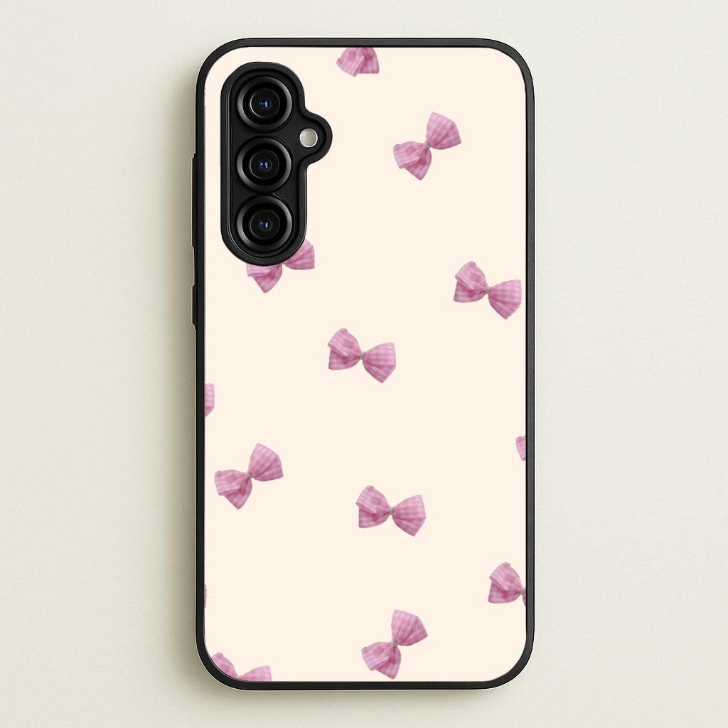 Pink Coquette Bows - Clean Girl Aesthetic Phone Case for Galaxy A54