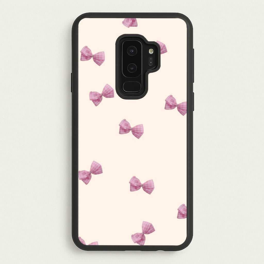 Pink Coquette Bows - Clean Girl Aesthetic Phone Case for Galaxy S9 Plus