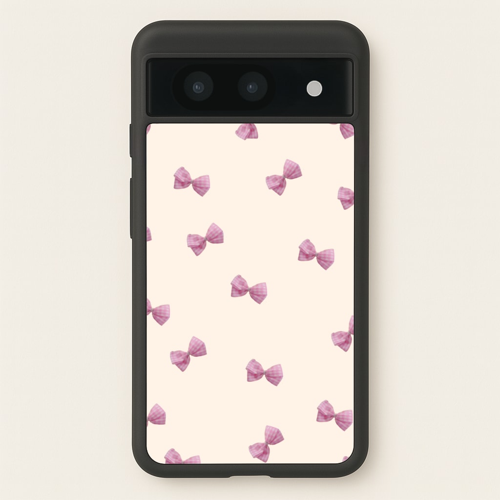 Pink Coquette Bows - Clean Girl Aesthetic Phone Case for Google Pixel 8a