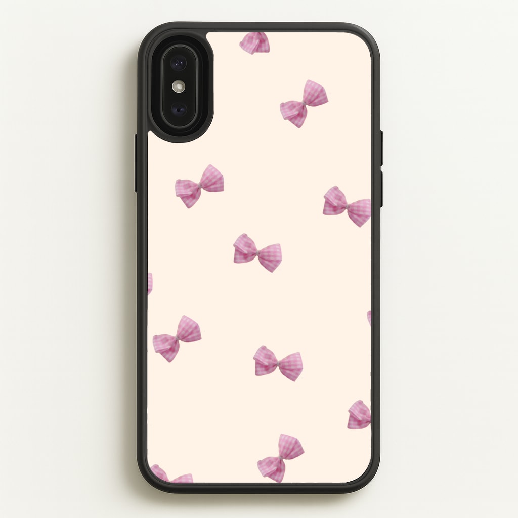 Pink Coquette Bows - Clean Girl Aesthetic Phone Case for iPhone XS Max