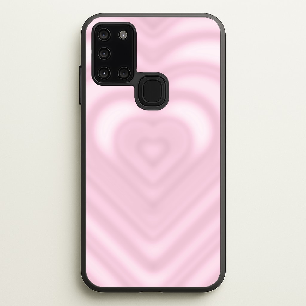 Drippy Love Heart Pink - Clean Girl Aesthetic Phone Case for Galaxy A21s