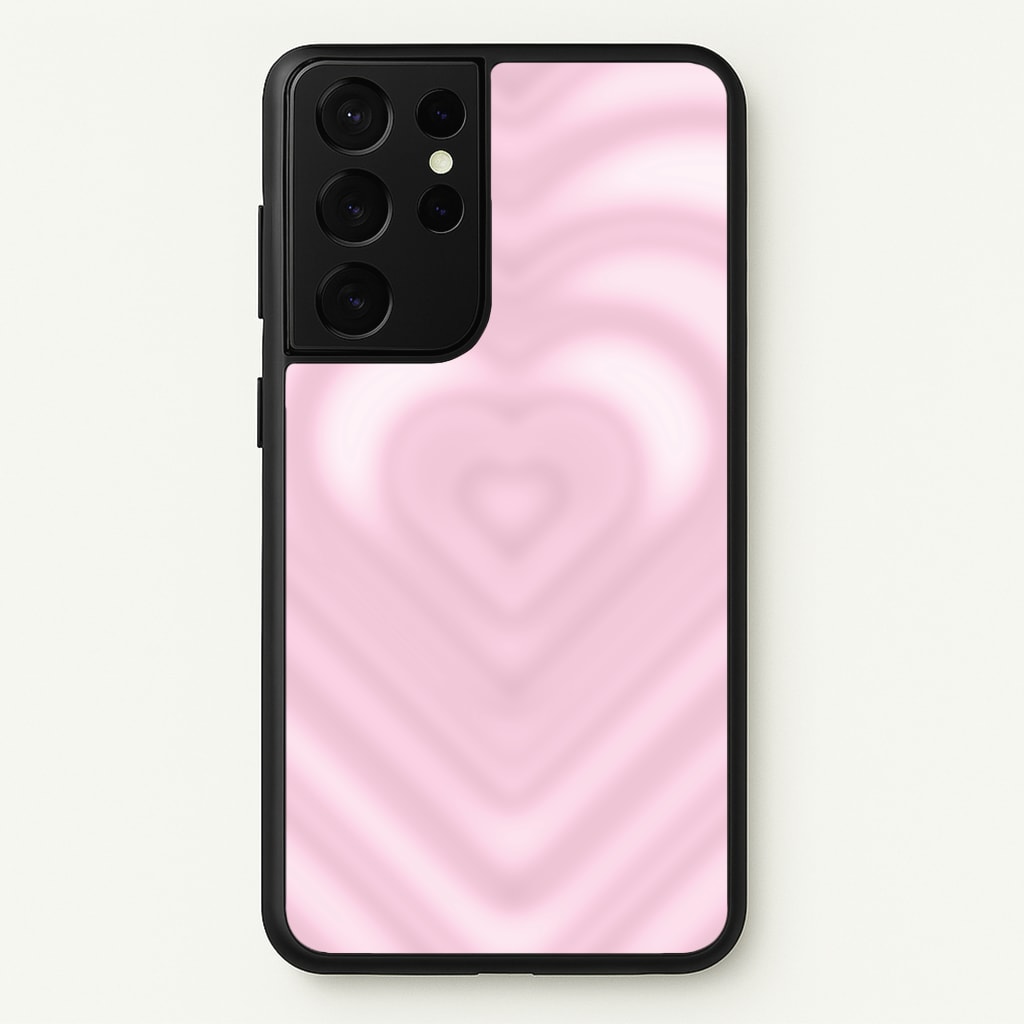 Drippy Love Heart Pink - Clean Girl Aesthetic Phone Case for Galaxy S21 Ultra