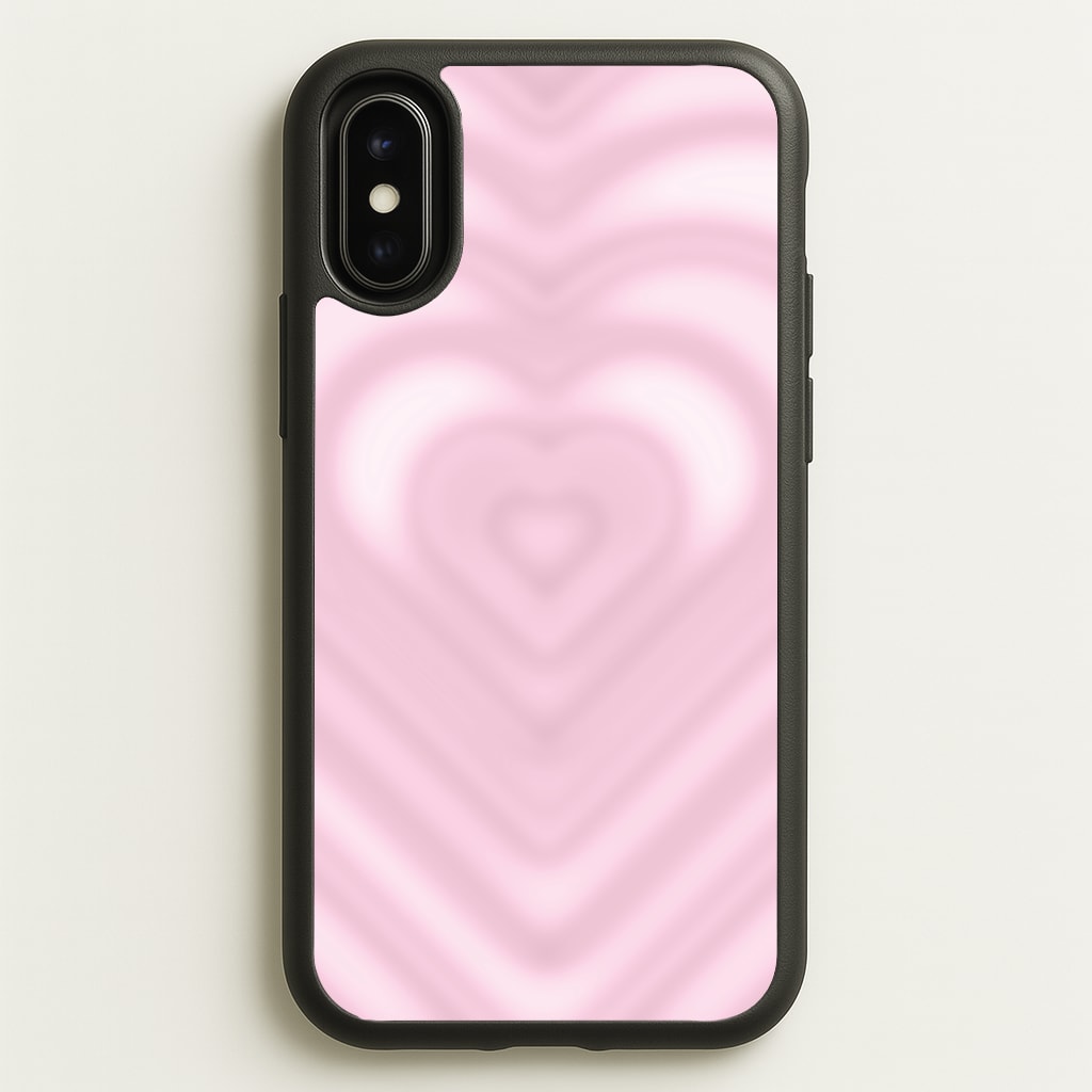 Drippy Love Heart Pink - Clean Girl Aesthetic Phone Case for iPhone X / XS