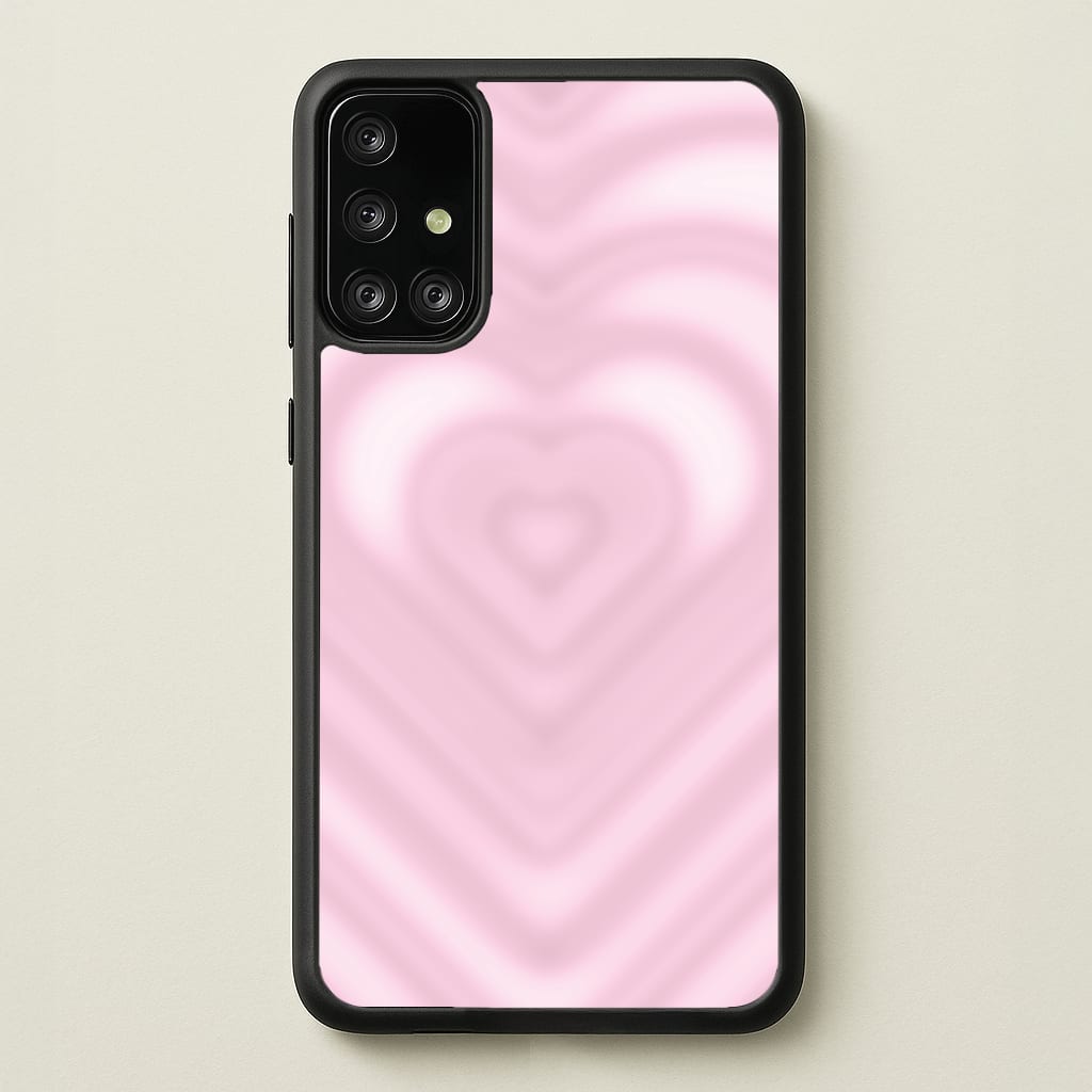 Drippy Love Heart Pink - Clean Girl Aesthetic Phone Case for Galaxy A71
