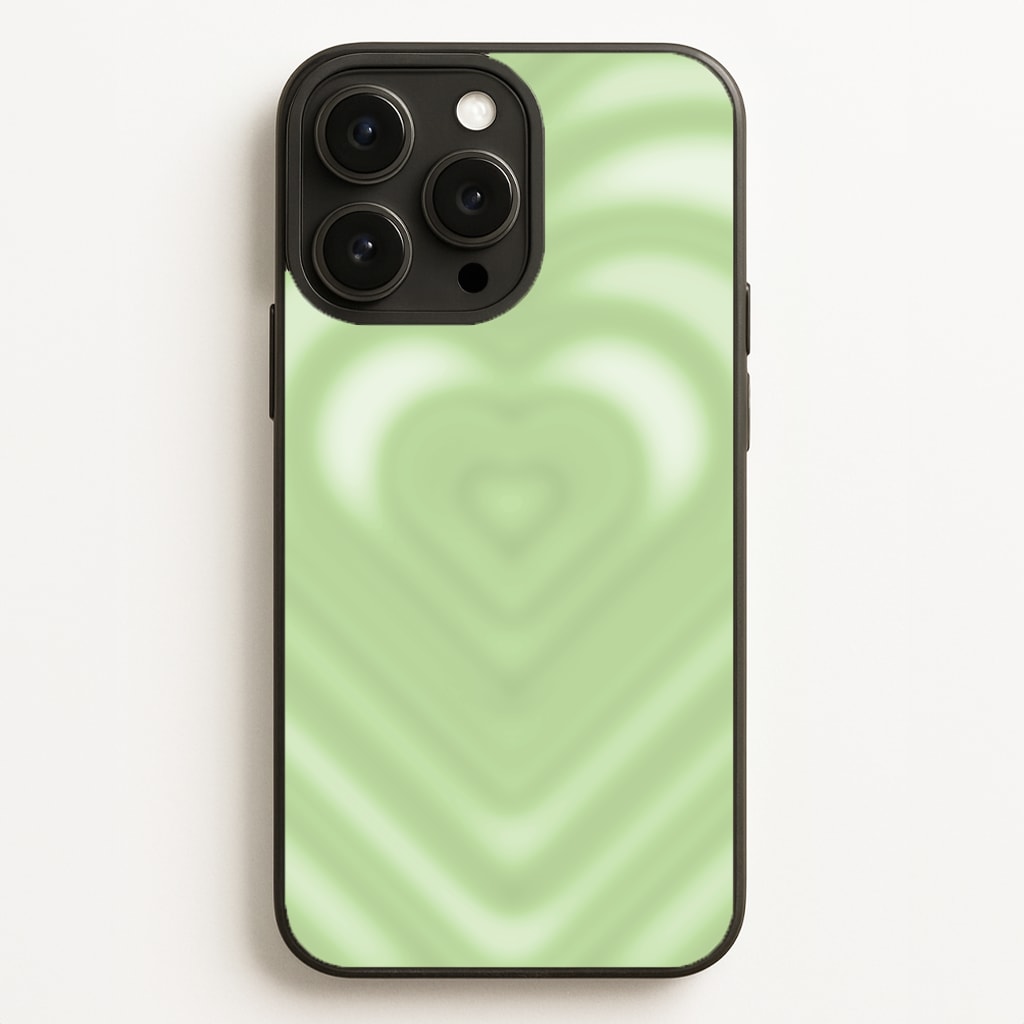 Drippy Love Heart Green - Clean Girl Aesthetic Phone Case for iPhone 16 Pro Max