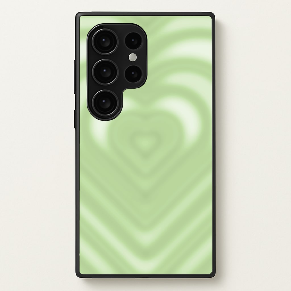 Drippy Love Heart Green - Clean Girl Aesthetic Phone Case for Galaxy S24 Ultra