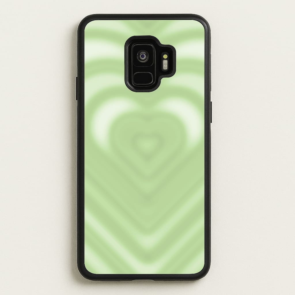 Drippy Love Heart Green - Clean Girl Aesthetic Phone Case for Galaxy S9