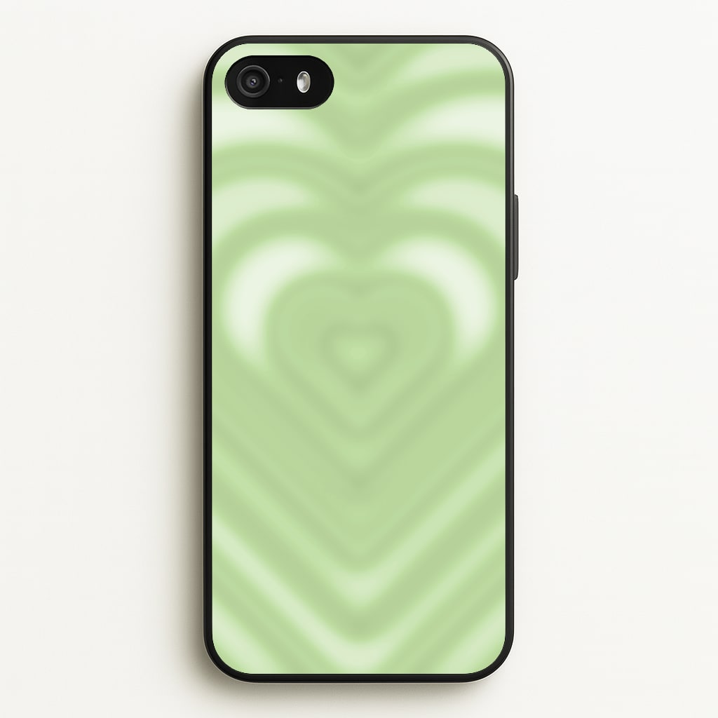 Drippy Love Heart Green - Clean Girl Aesthetic Phone Case for iPhone 5 / 5s / SE 2016
