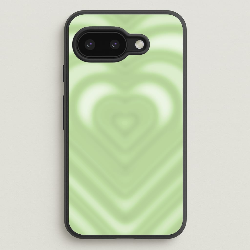 Drippy Love Heart Green - Clean Girl Aesthetic Phone Case for Google Pixel 9a