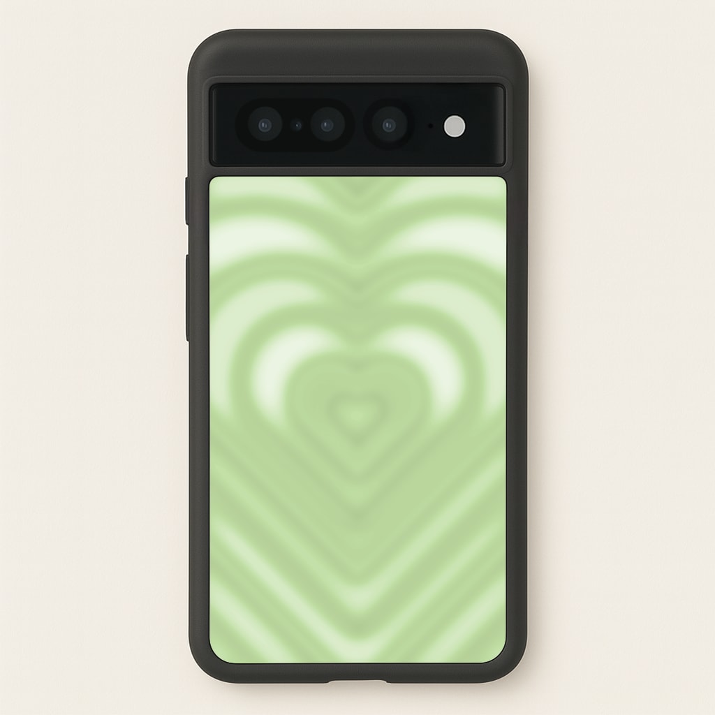 Drippy Love Heart Green - Clean Girl Aesthetic Phone Case for Google Pixel 7 Pro