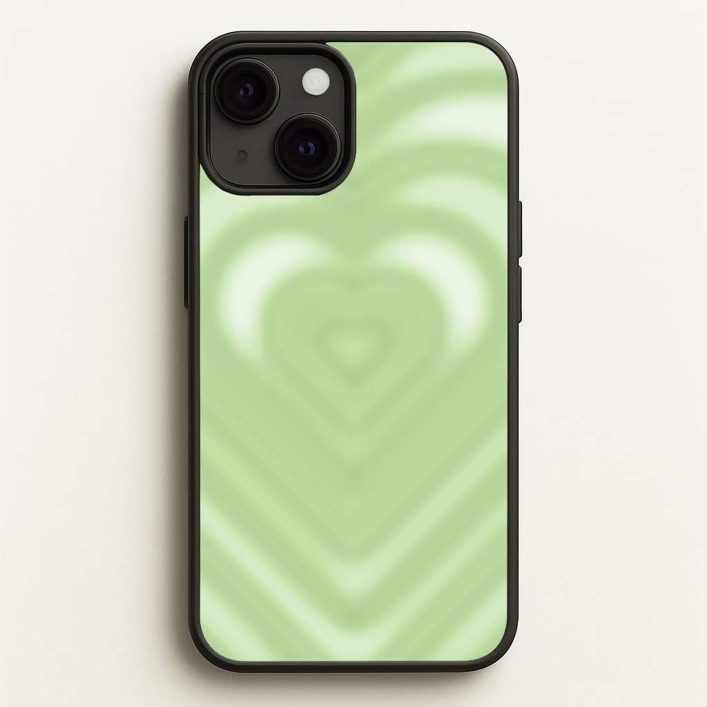 Drippy Love Heart Green - Clean Girl Aesthetic Phone Case for iPhone 13 Mini