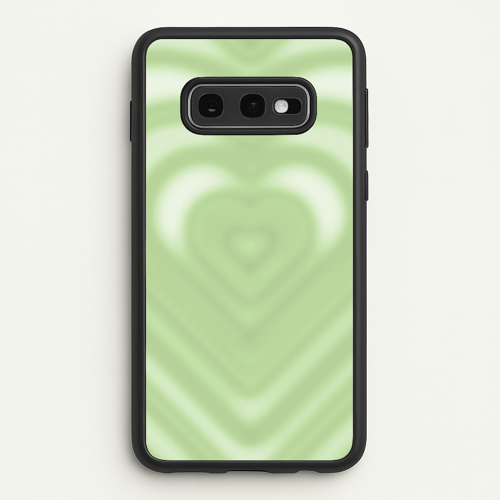 Drippy Love Heart Green - Clean Girl Aesthetic Phone Case for Galaxy S10e