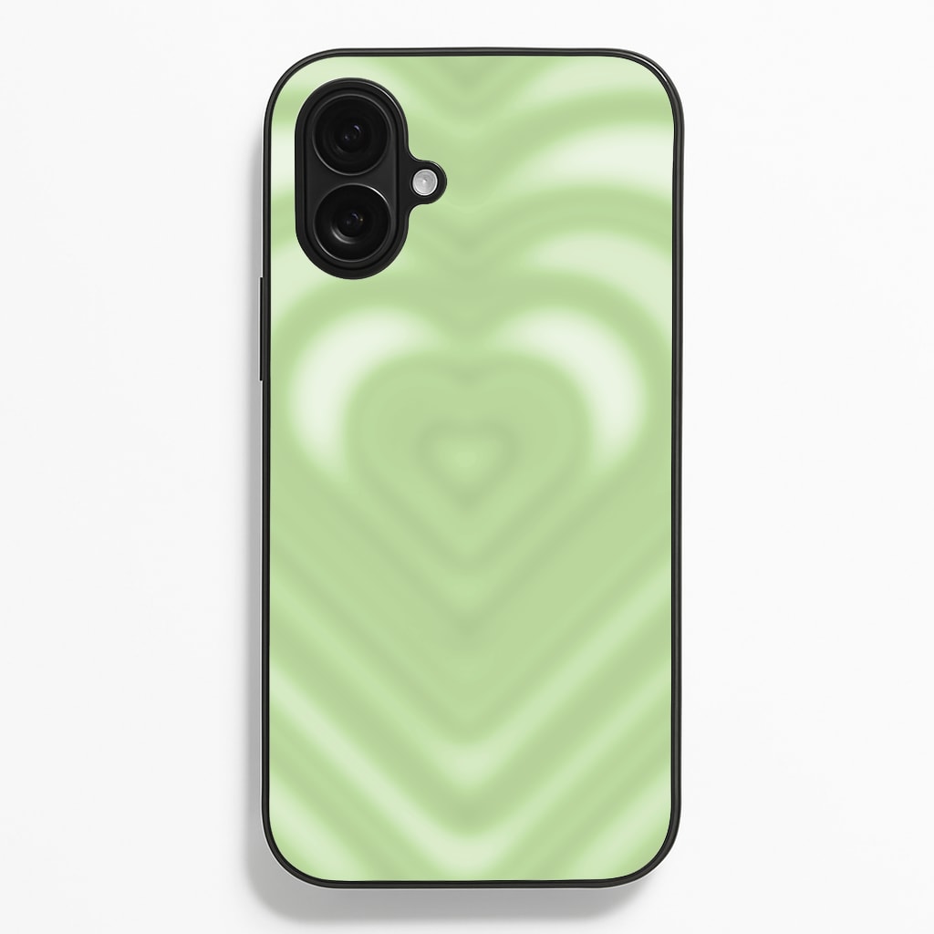 Drippy Love Heart Green - Clean Girl Aesthetic Phone Case for iPhone 16 Plus