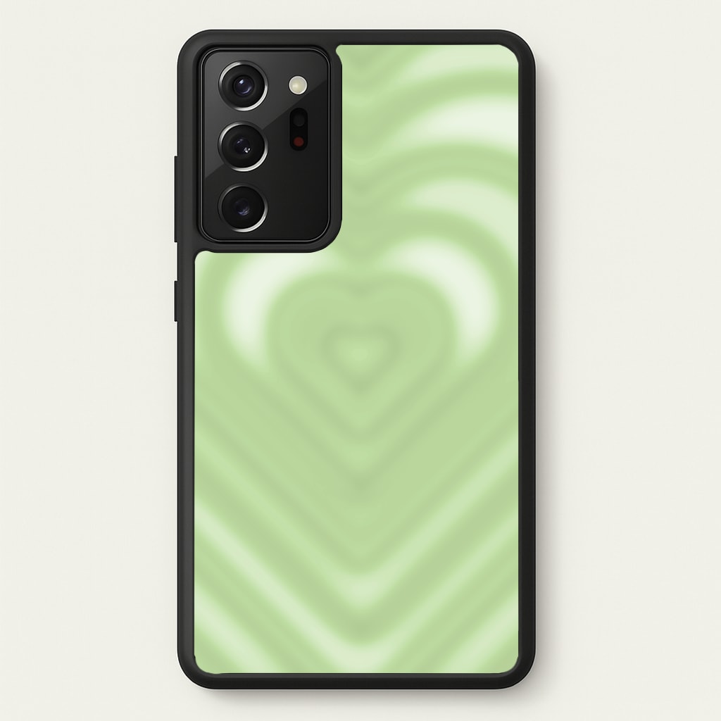 Drippy Love Heart Green - Clean Girl Aesthetic Phone Case for Galaxy Note 20 Ultra