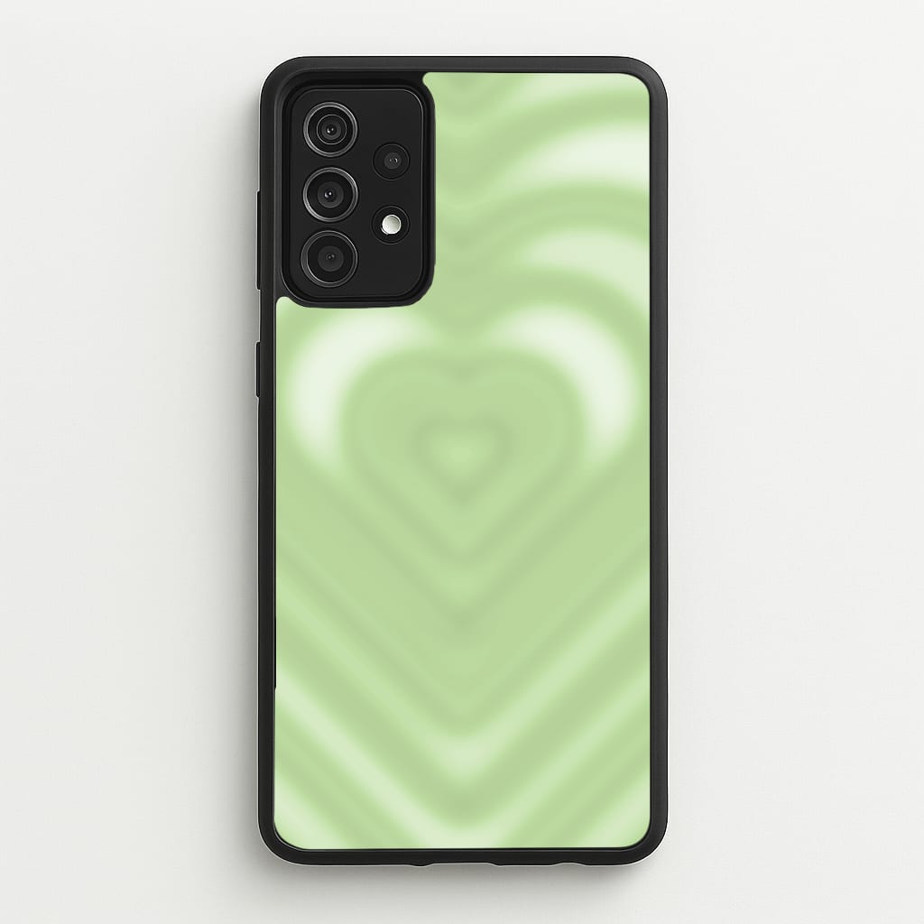 Drippy Love Heart Green - Clean Girl Aesthetic Phone Case for Galaxy A52 / A52s
