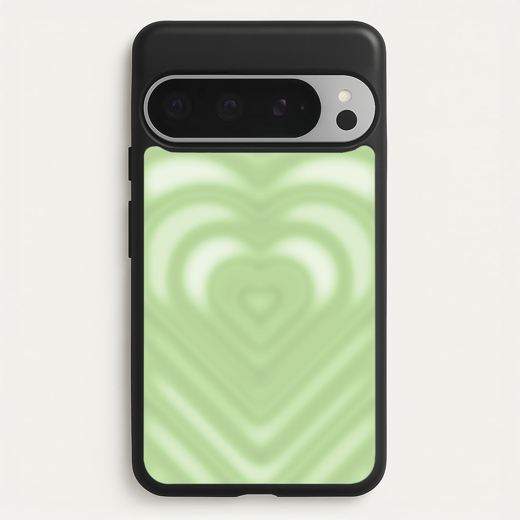 Drippy Love Heart Green - Clean Girl Aesthetic Phone Case for Google Pixel 9 Pro XL