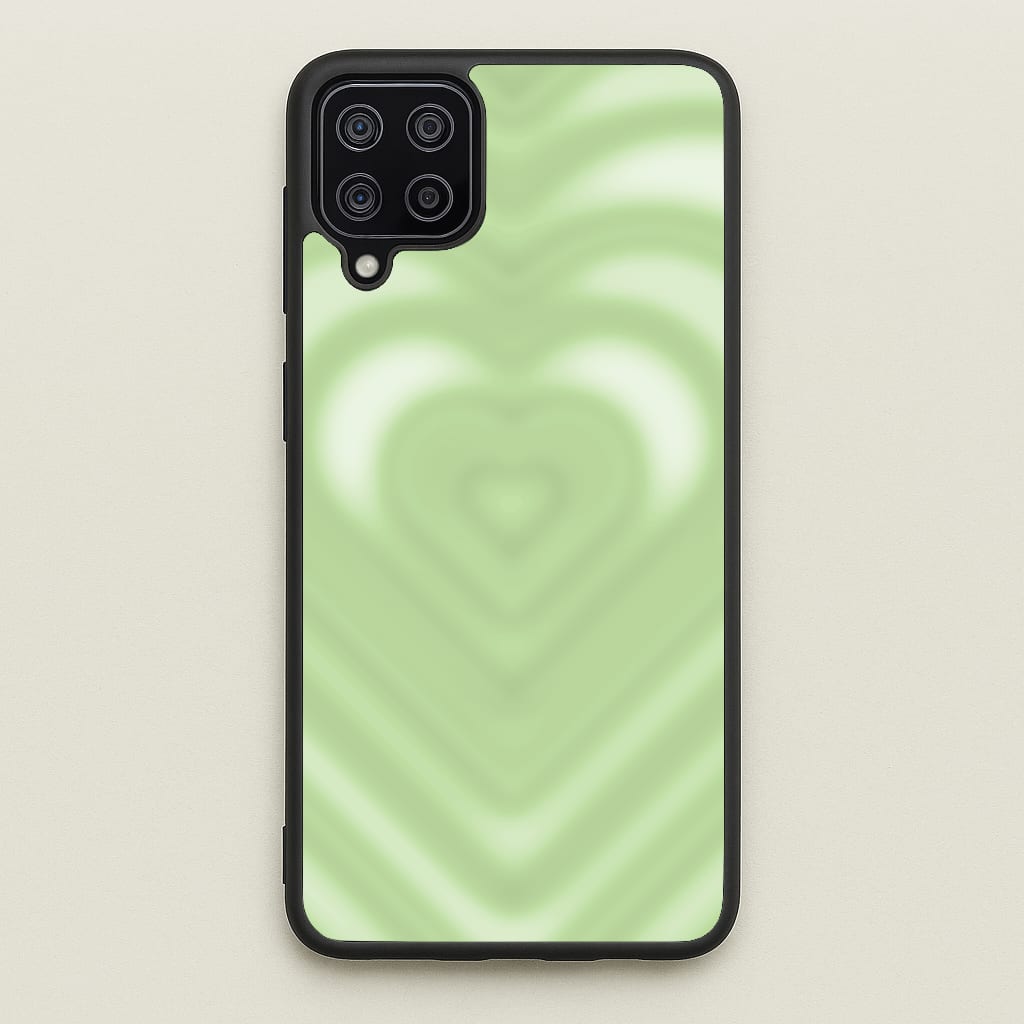 Drippy Love Heart Green - Clean Girl Aesthetic Phone Case for Galaxy A12