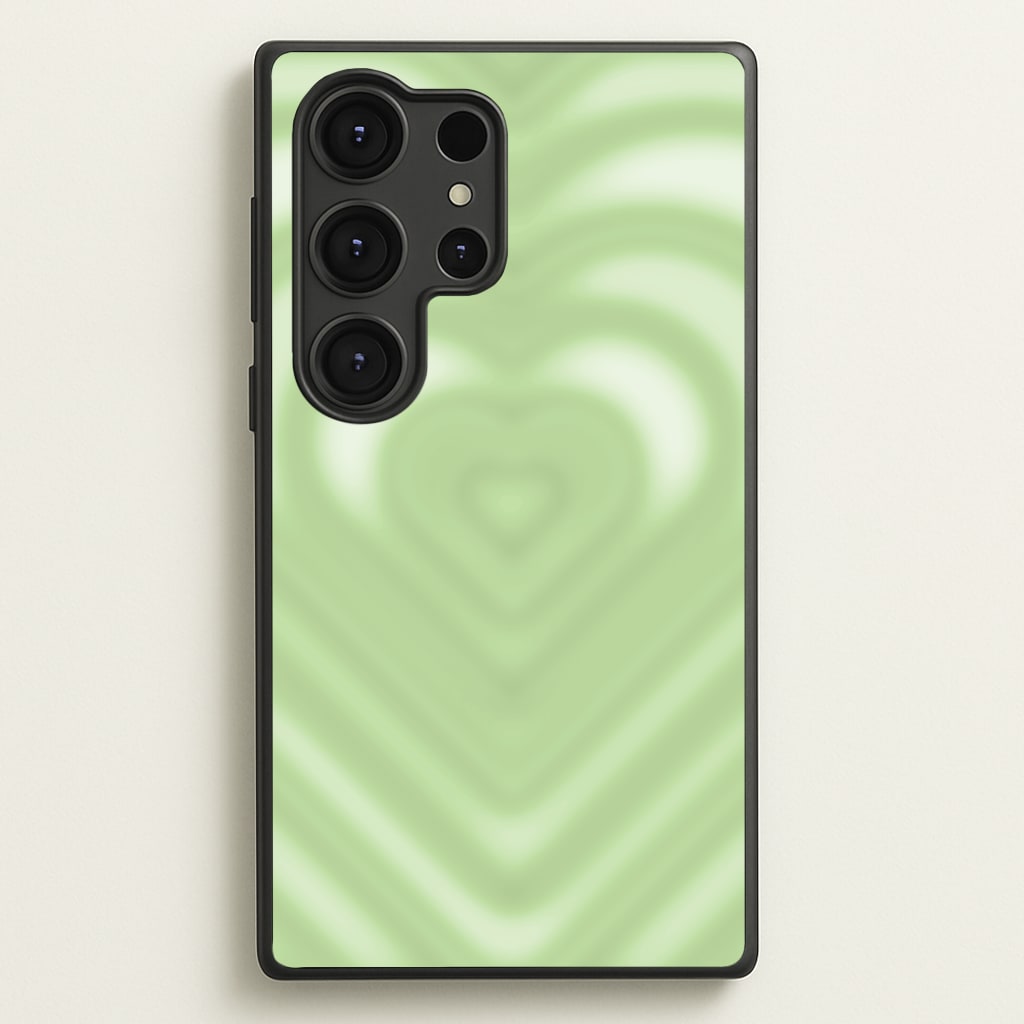 Drippy Love Heart Green - Clean Girl Aesthetic Phone Case for Galaxy S25 Ultra