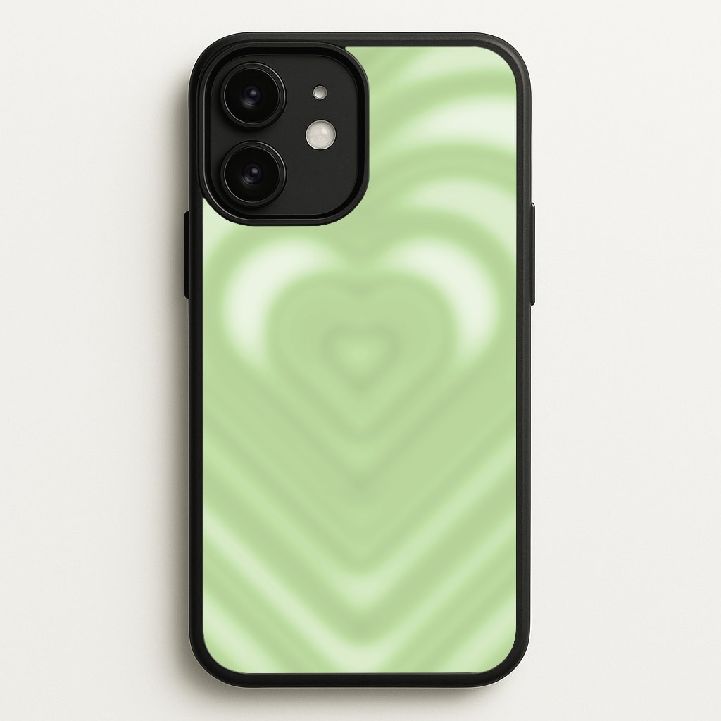 Drippy Love Heart Green - Clean Girl Aesthetic Phone Case for iPhone 11