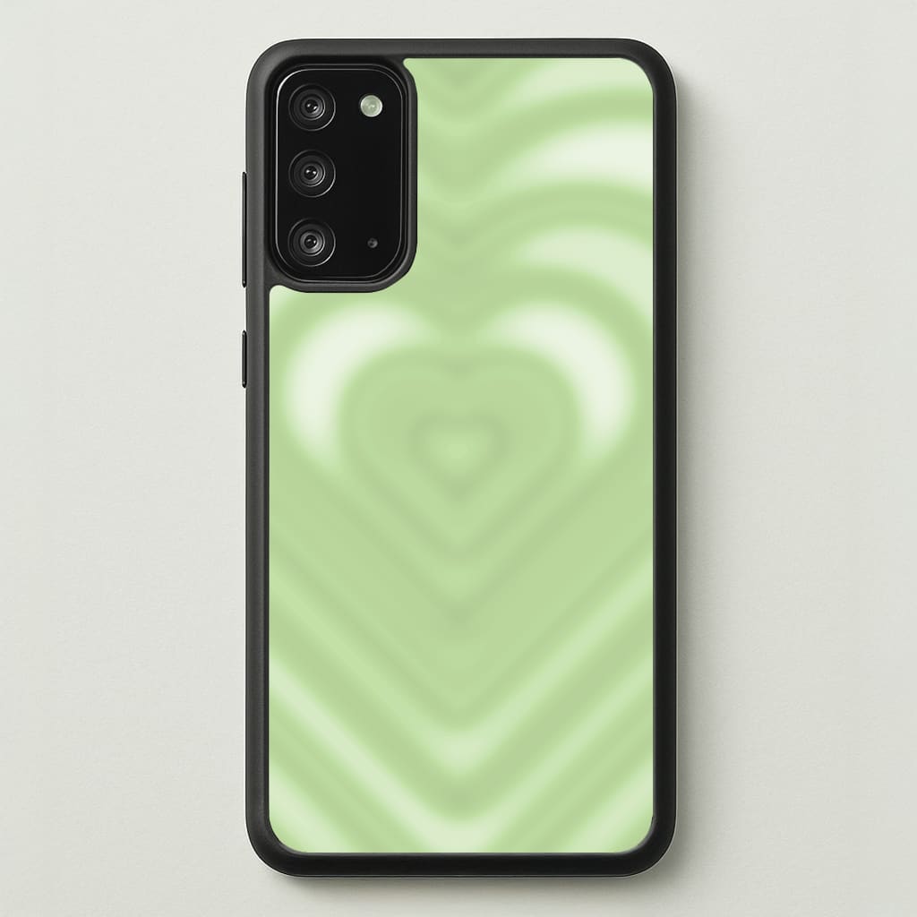 Drippy Love Heart Green - Clean Girl Aesthetic Phone Case for Galaxy Note 20
