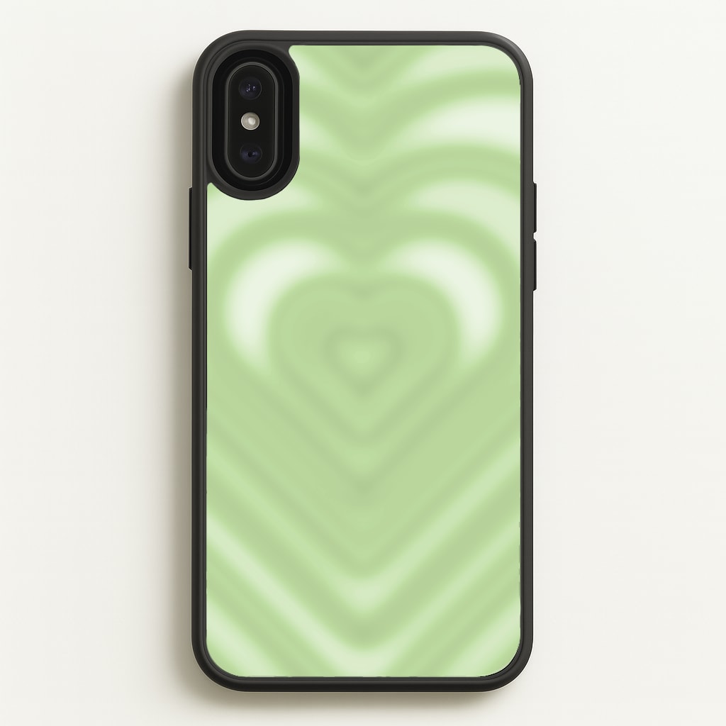 Drippy Love Heart Green - Clean Girl Aesthetic Phone Case for iPhone XS Max