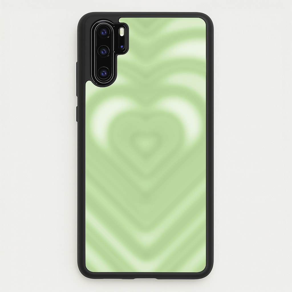 Drippy Love Heart Green - Clean Girl Aesthetic Phone Case for Huawei P30 Pro