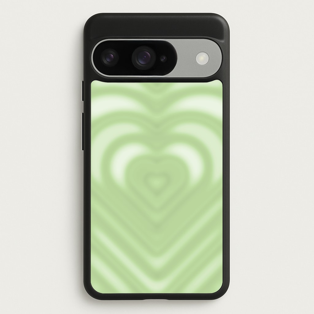 Drippy Love Heart Green Phone Case for Google Pixel 10 / 10 Pro