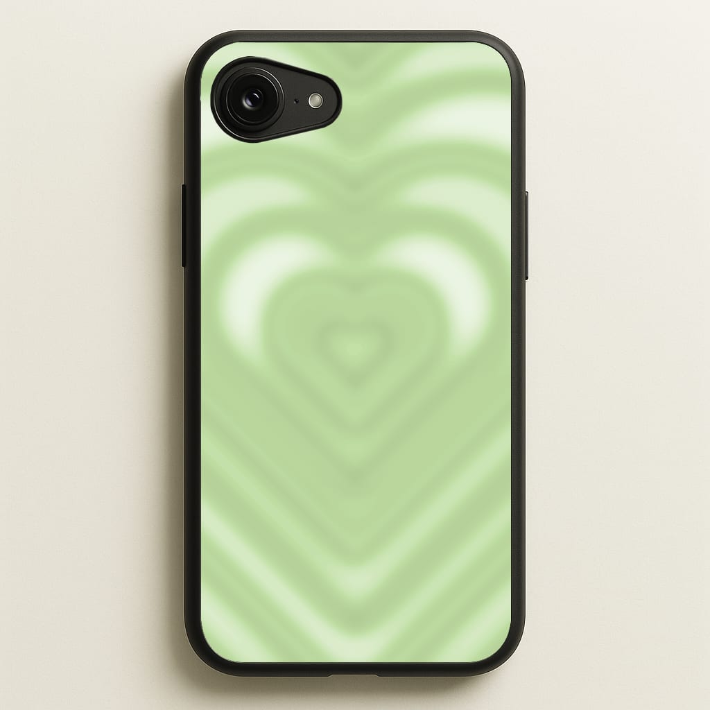 Drippy Love Heart Green - Clean Girl Aesthetic Phone Case for iPhone 16e