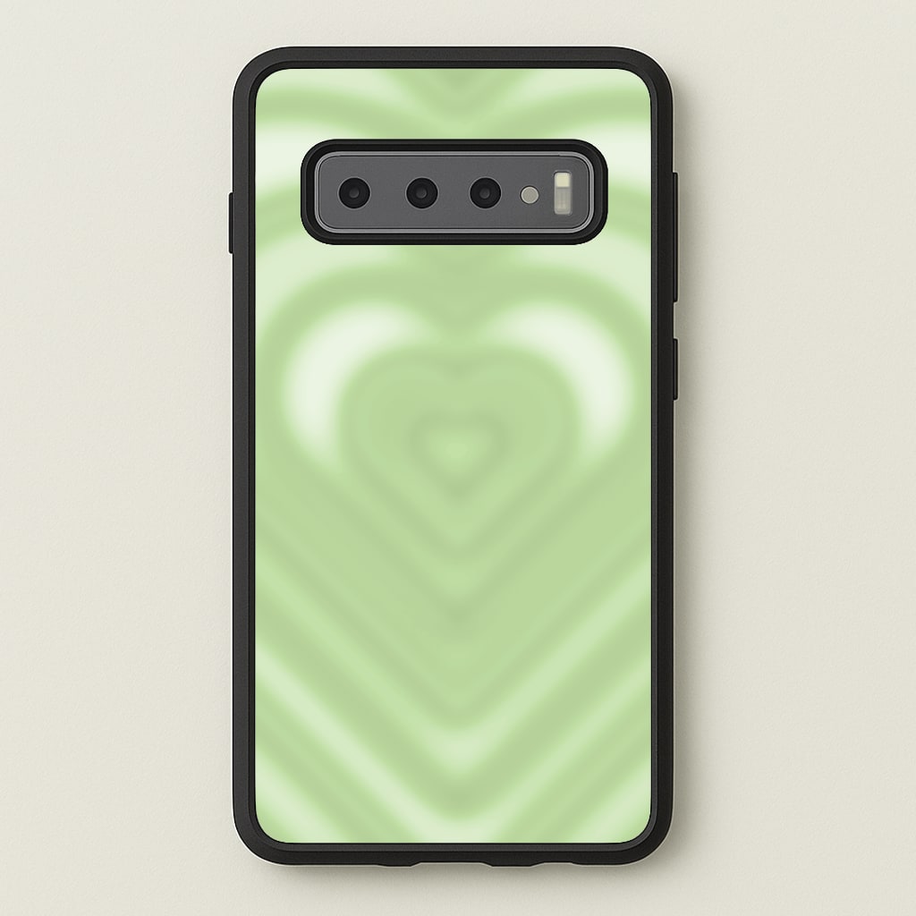 Drippy Love Heart Green - Clean Girl Aesthetic Phone Case for Galaxy S10