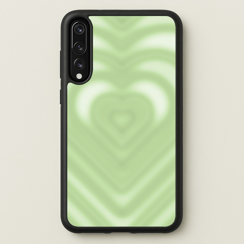 Drippy Love Heart Green - Clean Girl Aesthetic Phone Case for Huawei P20 Pro